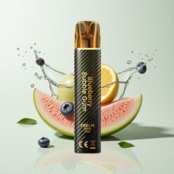 Grossista Italia JNR Black&Golden 800 Puff Gommosa Mirtillo Bubble Gum