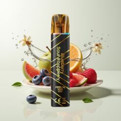 Grossista Italia JNR Black&Golden 800 Puff Senza Ricarica Mirtillo Lampone Acido