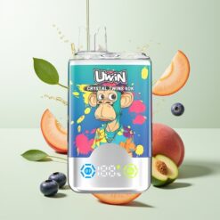 Grossista Italia Uwin Crystal Twins 40000 Puff 2 Gusti Mirtillo Ghiaccio Pesca Estiva Ghiaccio