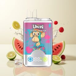 Grossista Italia Uwin Crystal Twins 40000 boccate Anguria Ghiaccio e Frutti di Bosco